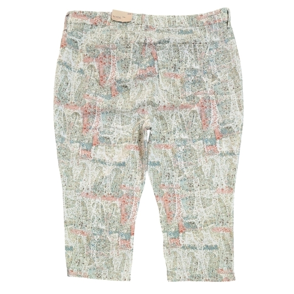 NYDJ NWT Paisley Impression Marilyn Straight Cropped Jeans Boho Vacation - Picture 3 of 11
